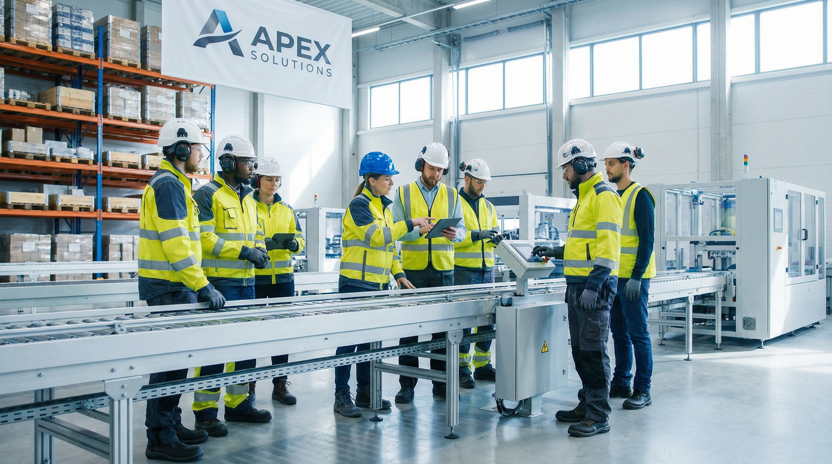 Professionelles Team in Arbeitsschutzkleidung